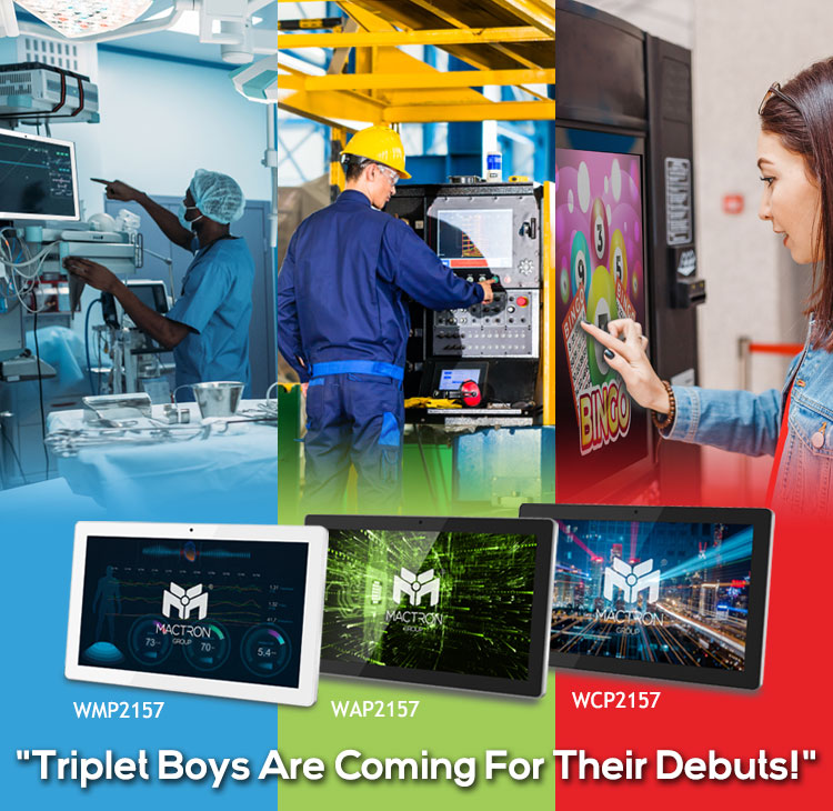Triplet Boys - New ME Housing Design & Own Tooling Product Development 21.5-Inch Panel PCs!