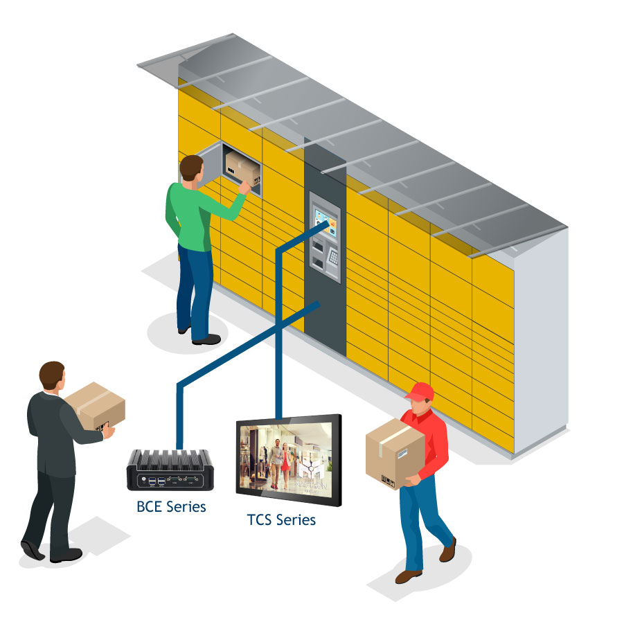 Self-service locker kiosk